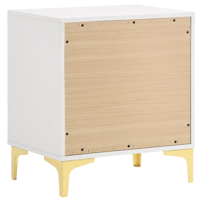 Karena - 2 Drawer Rectangular Nightstand - White