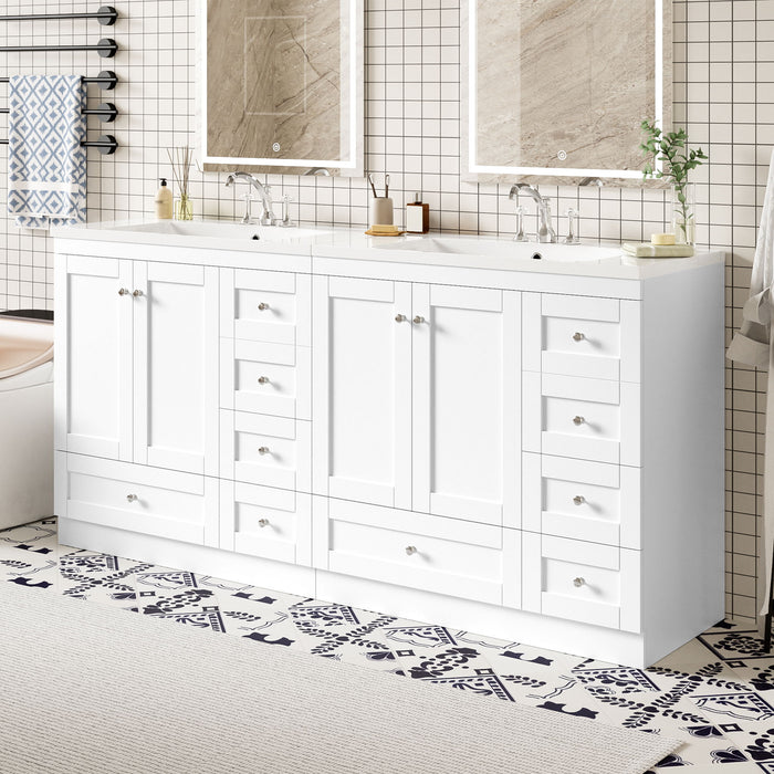 Shaker Free Standing Bathroom Vanity Cabinet With Sink, Soft Close Drawers, Soft Close Doors