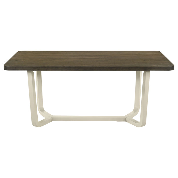 Sexton - Rectangular Dining Table With Base - Brown
