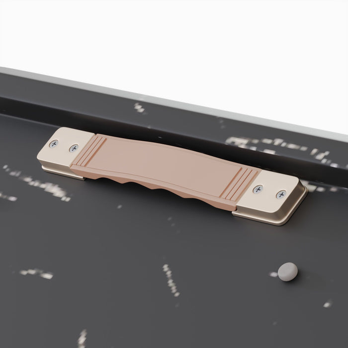 Modern Mid-Century Gray Dining Table Set With Extendable Design