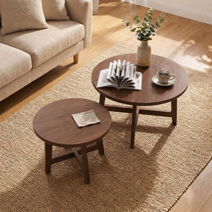 Round Nesting Stackable Tables For Living Room