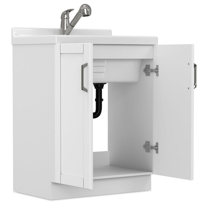 Kyle - Laundry Cabinet & Faucet And Stainless Steel Sink