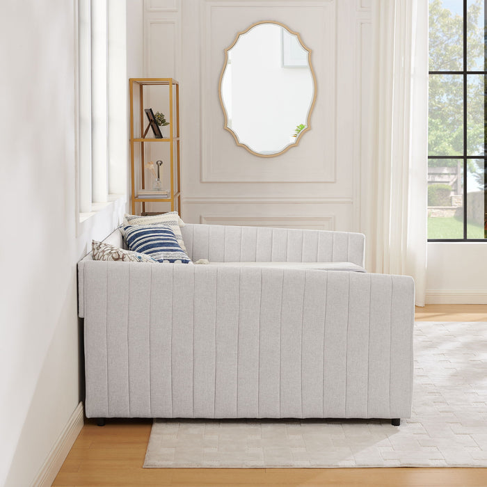 Upholstered Queen Daybed With 2 Drawers