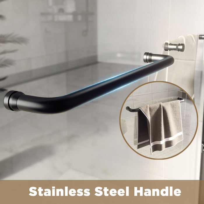 Double Sliding Shower Door With Explosion Proof Film