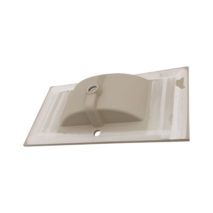 Premium Rectangular Vanity Top With Single Faucet Hole And Overflow