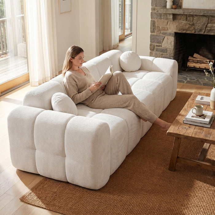 Extra Large Compression Sofa, Cloud Puff Couch For Living Room
