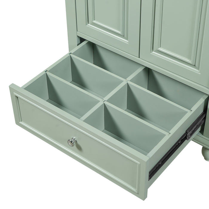 Modern Bathroom Vanity With Sink, Cabinet With Drawer And Dividers, Rectangular Storage Unit