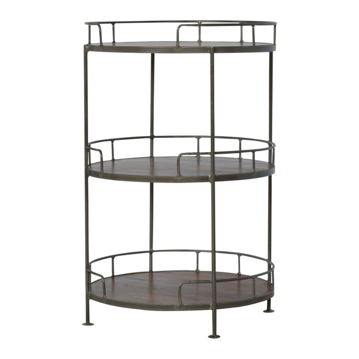 Round Butler Tray Table - Chestnut