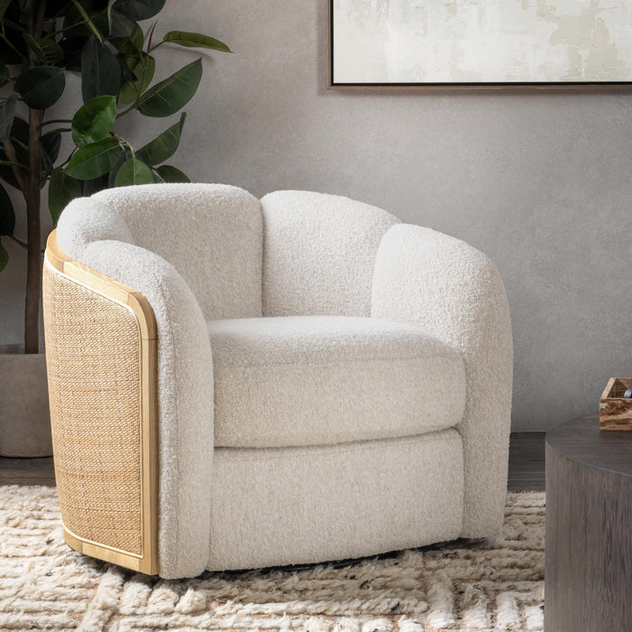 Daisy - Upholstered Swivel Chair - Coastal Sand
