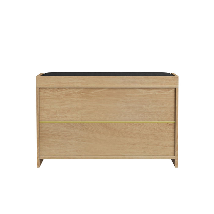 Entryway Shoe Bench With Double Doors