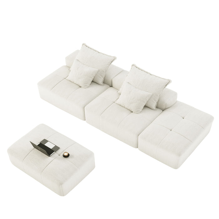 Modern Oversized Diy Combination Modular Sectional Sofa With Pillows