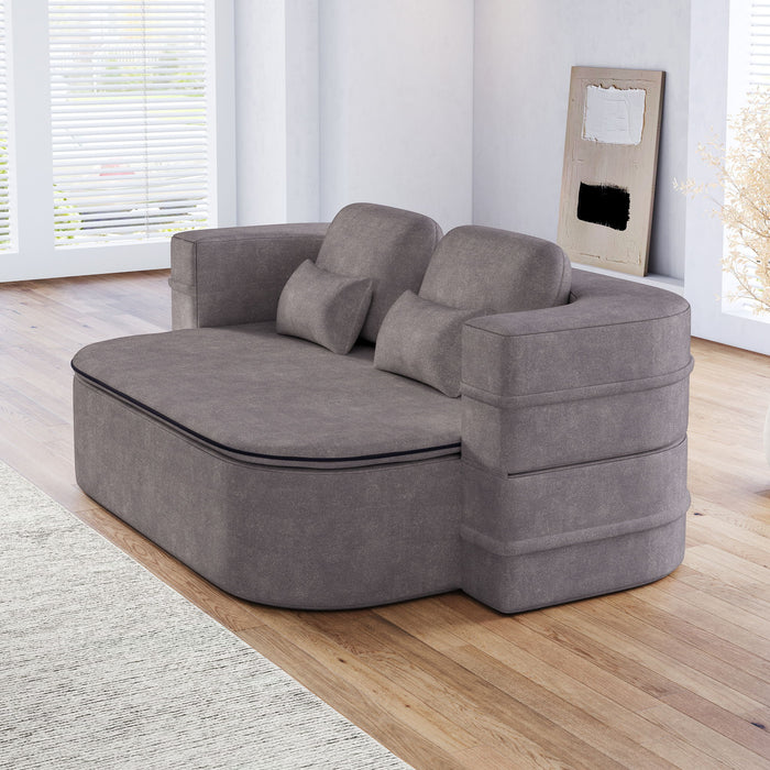 2 In 1 Foldable Sofa Bed With Multi Functional Blanket, Floor Lounge Sofa