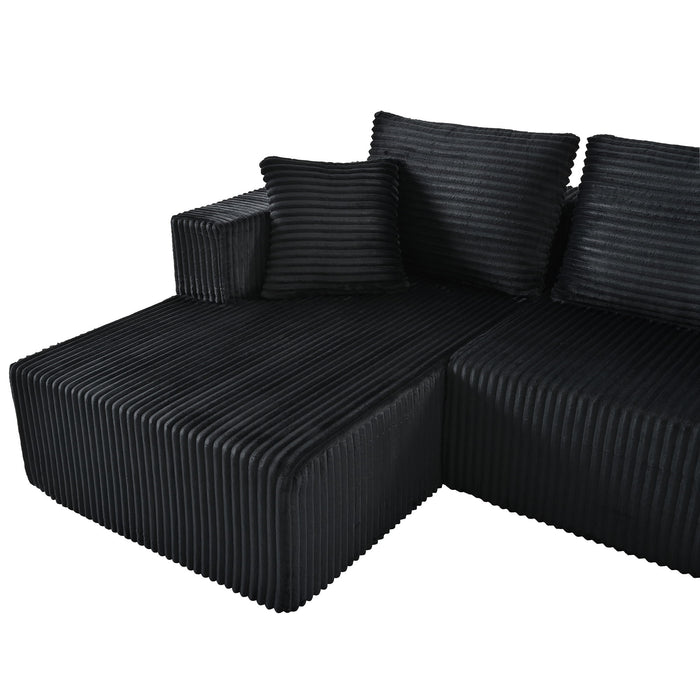 U-Shaped Modular Sectional Sofa With Double Chaise, Oversized Deep Seat For Living Room
