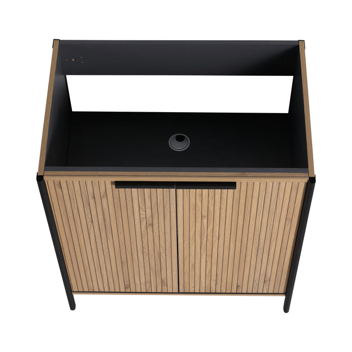 Contemporary Freestanding Bathroom Vanity With Adjustable Shelves