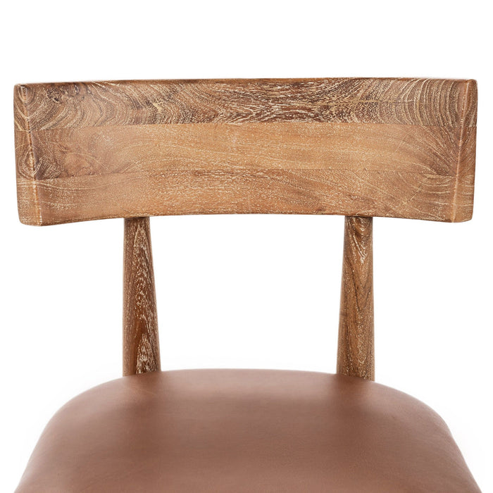 Alvaro - Leather Dining Chair (Set of 2) - Golden Wheat