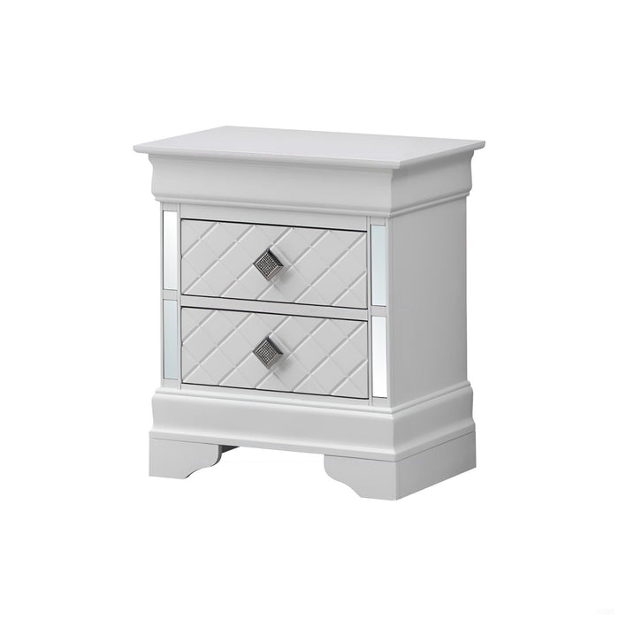 Accent Nightstand - Silver Champagne