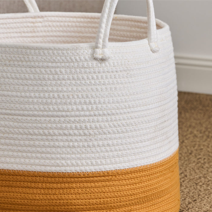 Francis - Cotton Round Laundry And Storage Basket