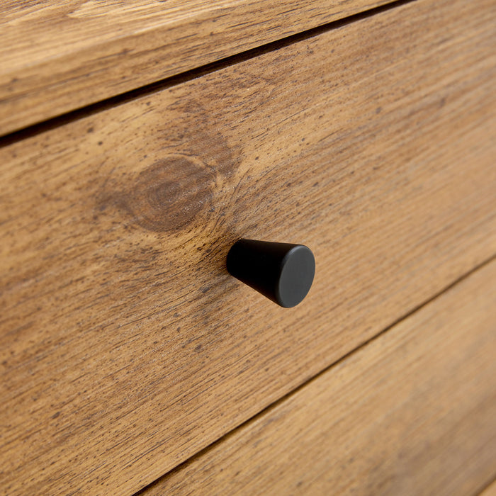 Double Drawer Bedside Table - Wood