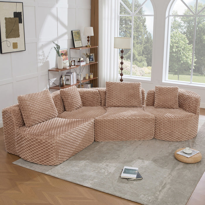 Modular Sectional Sofa With Free Combination Design