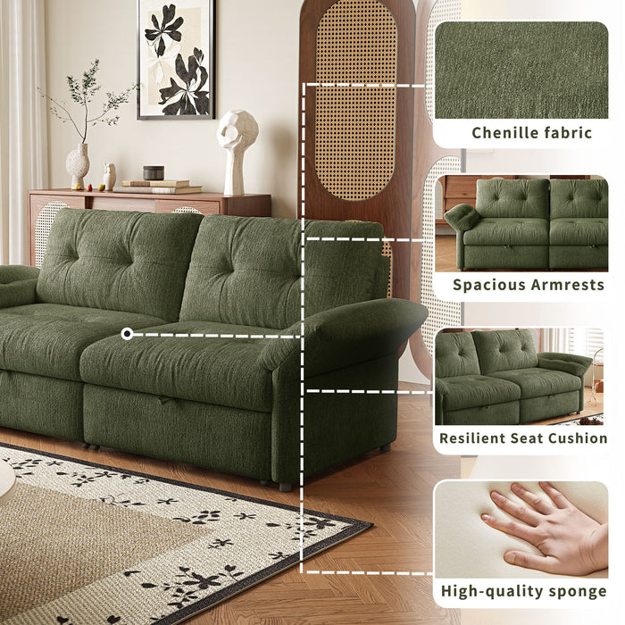 Sofa Bed, 2 In 1 Design For Living Rooms