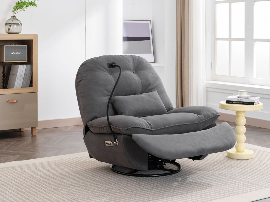Power Recliner Swivel Glider USB Charger With Bluetooth Music Player, Sleep, Working, Game And Leisure