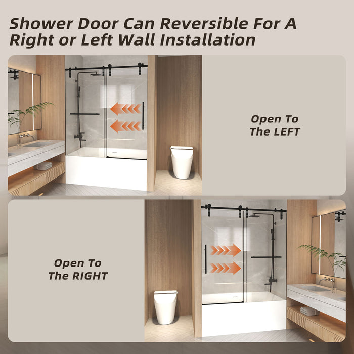 Frameless Sliding Bathtub Door With Frame