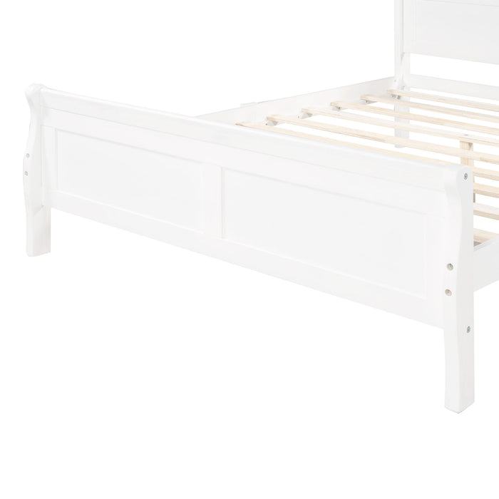 Platform Bed Frame Mattress Foundation Sleigh Bed With Headboard / Footboard / Wood Slat Suppor