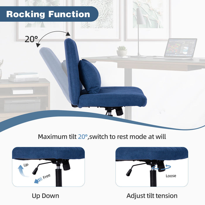 Criss Cross Office Chair With Adjustable Height, Ergonomic Design