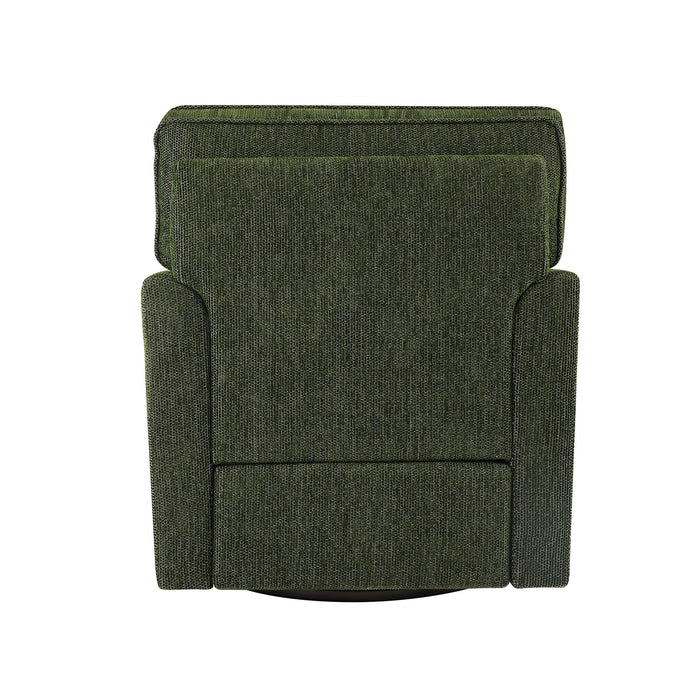 360° Swivel Accent Barrel Armchair With Side Pockets, Compact Design