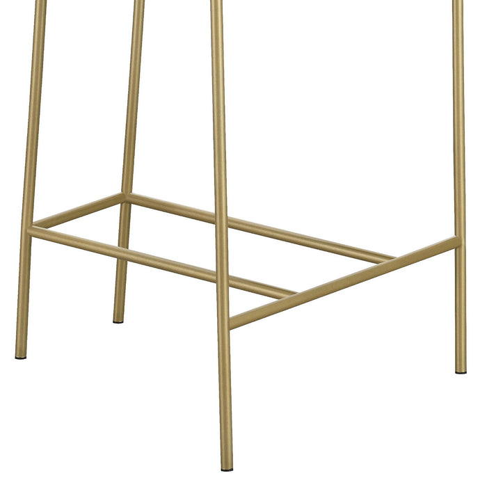 Low Back Upholstered Stool - Gray