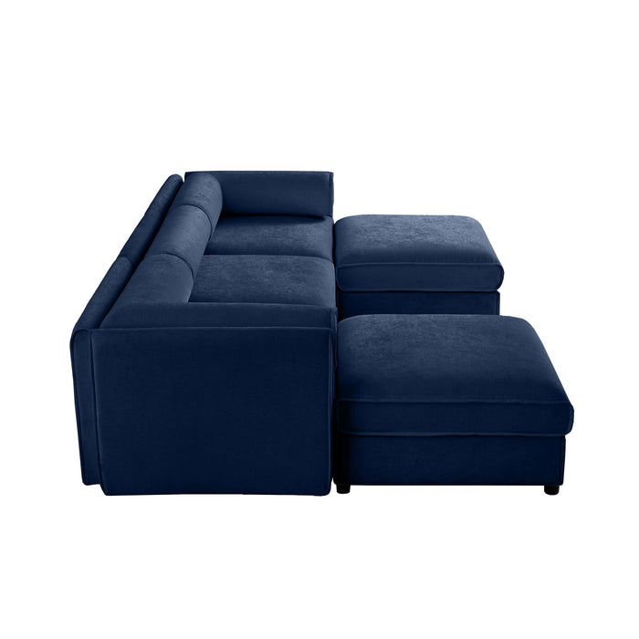 Contemporary Elegant Sofa With Storage And Ottoman