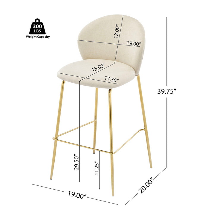 Kira - Upholstered Bar Stool (Set of 2)