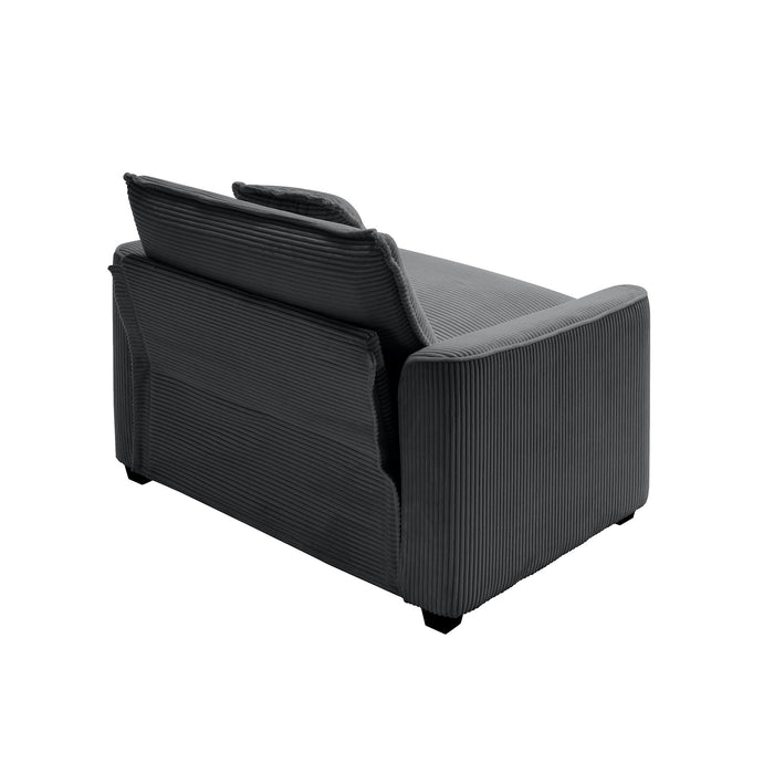 Elegant Corduroy Oversized Sectional Sofa Set With Deep Seats And Flexible Layout