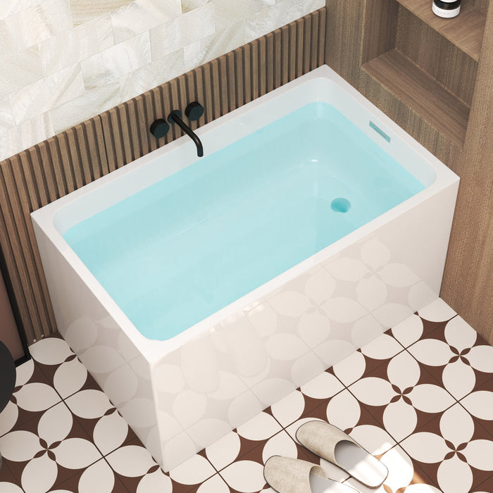 Freestanding Bathtub With Drain, Rectangular Shape