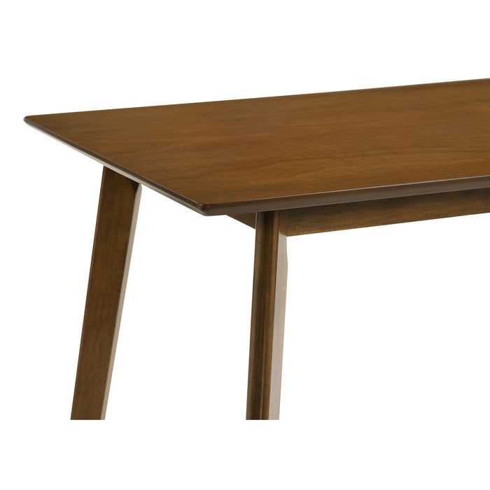 Aston - 5 Piece Counter Height Dining Set With Bent Backs And Upholstered Seats - Walnut