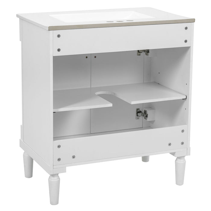 Bathroom Vanity Cabinet With Sink, Soft Close Doors, Storage Cabinet