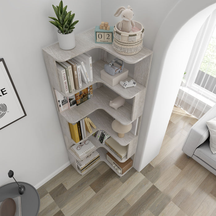 L-Shaped Corner Bookshelf