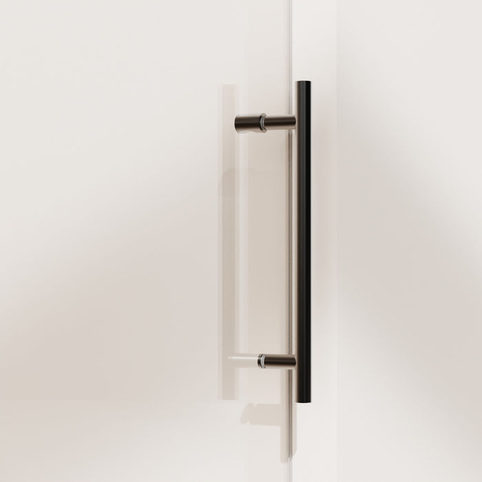 Frameless Single Sliding Shower Doors With Towel Rail & Handle