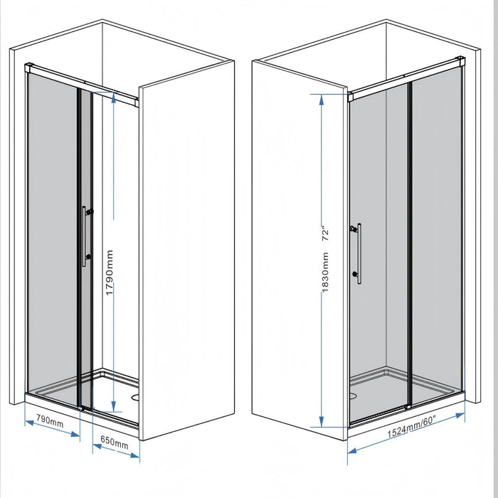 Frameless Single Sliding Shower Door
