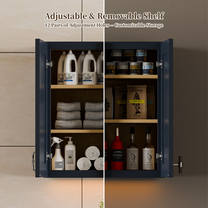 Shaker Wall Cabinet With 2 Adjustable Shelves