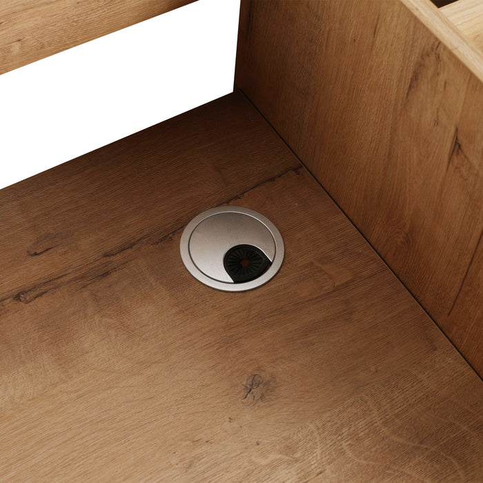 35" Freestanding Bathroom Vanity With Soft Close Doors And 2 Drawers (Vanity Only) - Imitative Oak