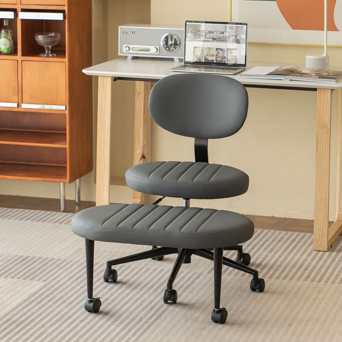 Ergonomic Cross Legged Office Chair With Back Support