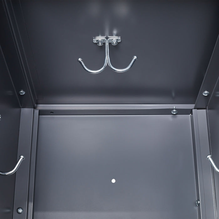 9 Door Lockers With Lock For Storage In Office, School, Gym, And Bedroom - Gray