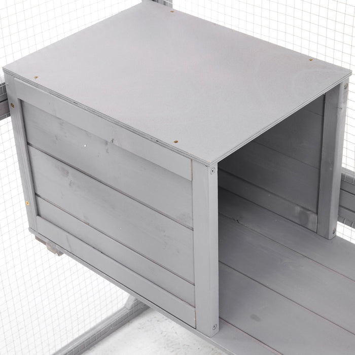 Outdoor Cat House, Diy Cat Enclosure Catio With Double Enter Doors