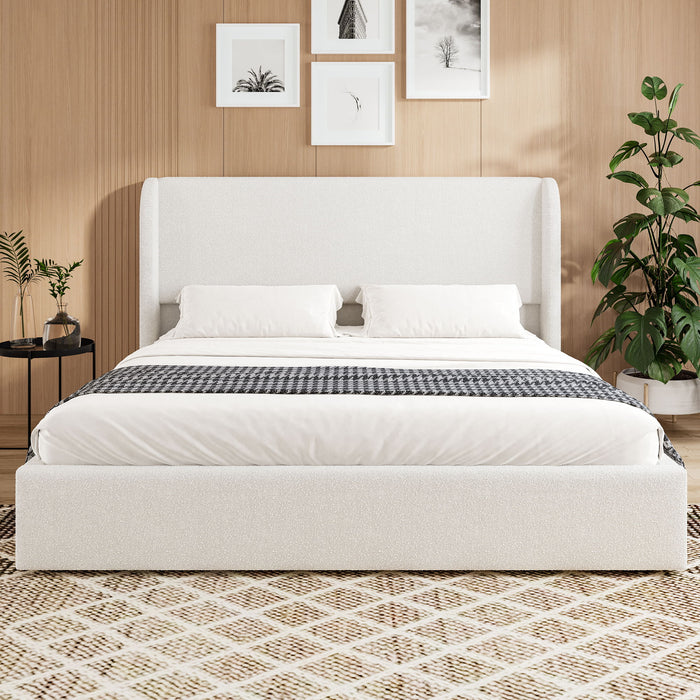 Upholstered Cloud Bed Frame With Headboard