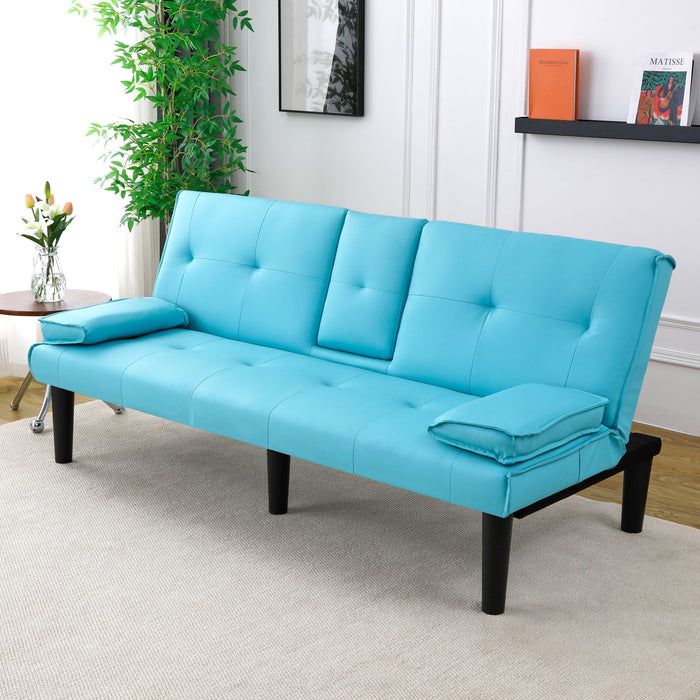 Sofa Bed With Foldable Design And Cup Holder