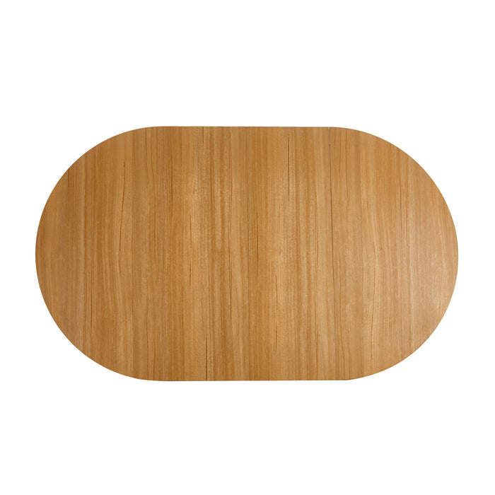 Extendable Pedestal Multifunctional Dining Table - Oak