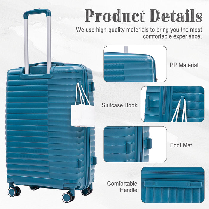 4 Piece Luggage Set, Combination Lock