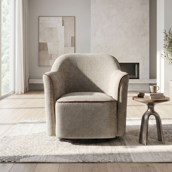 360° Swivel Accent Chair With Flared Arms