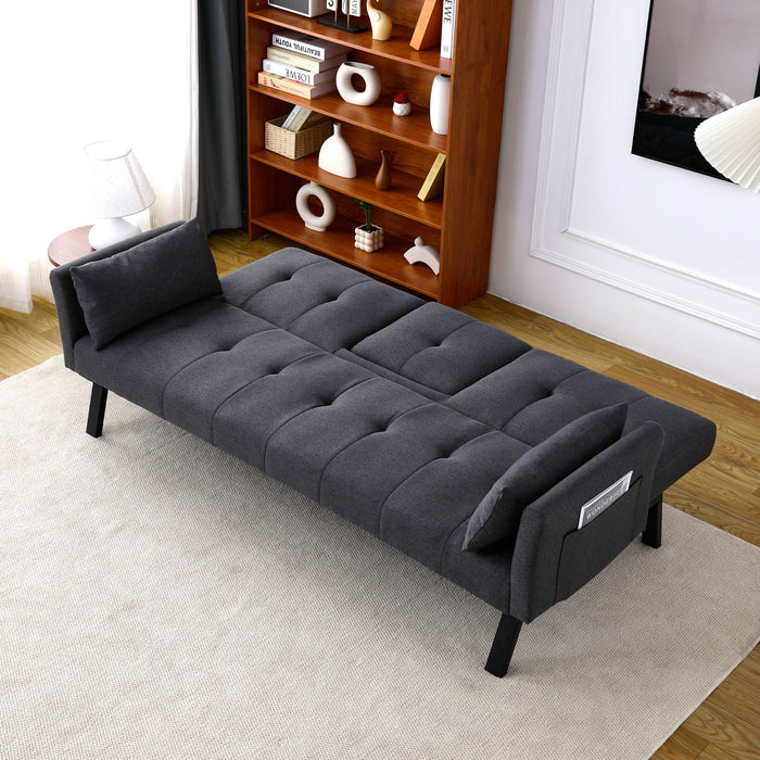 Sofa Bed With Foldable Design And Cup Holder